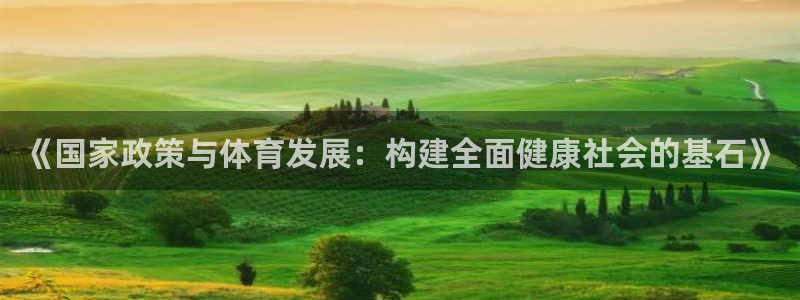 意昂5注册：《国家政策与体育发展：构建全面健康社会的基石》